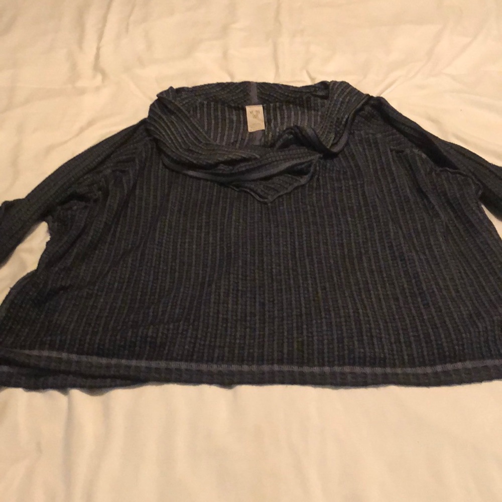 We The Free, Large dark gray LS sweater with loose neck area.  Smoke free home.